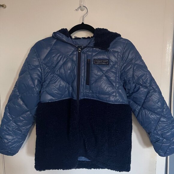 Vineyard Vines Boys' Quilted Heritage High-Pile Fleece Parka - Picture 1 of 5